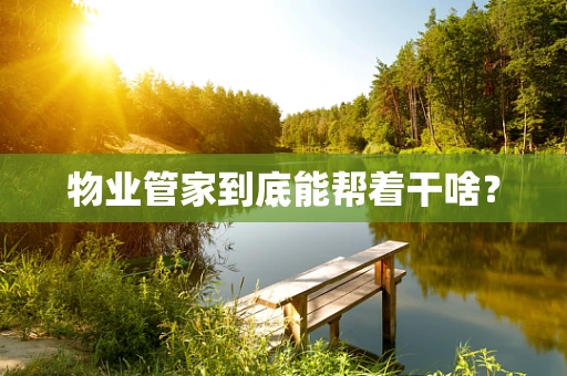 物业管家到底能帮着干啥？