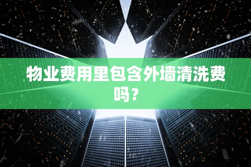 物业费用里包含外墙清洗费吗？