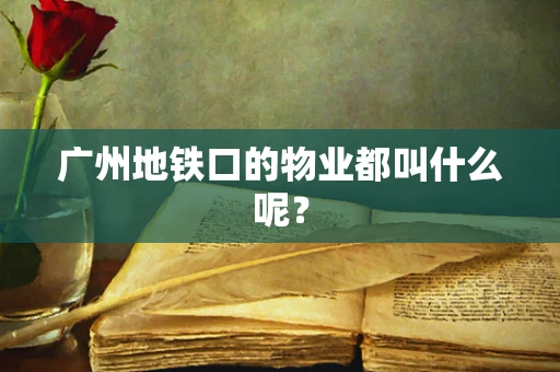 广州地铁口的物业都叫什么呢？