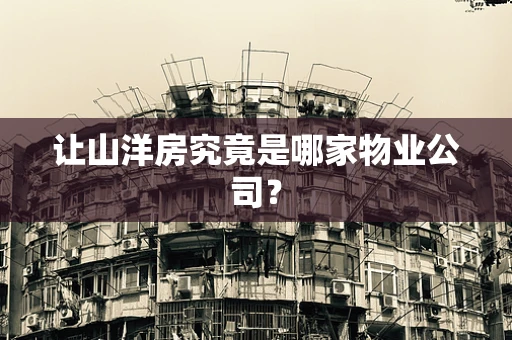 让山洋房究竟是哪家物业公司？
