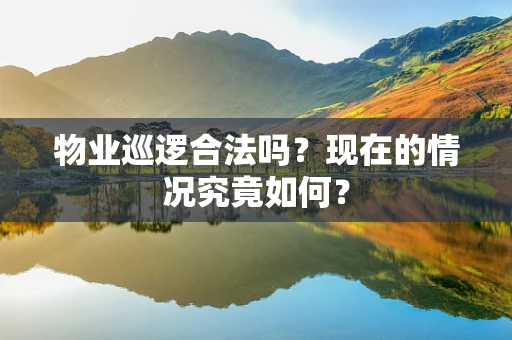 物业巡逻合法吗？现在的情况究竟如何？