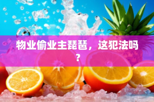 物业偷业主琵琶，这犯法吗？
