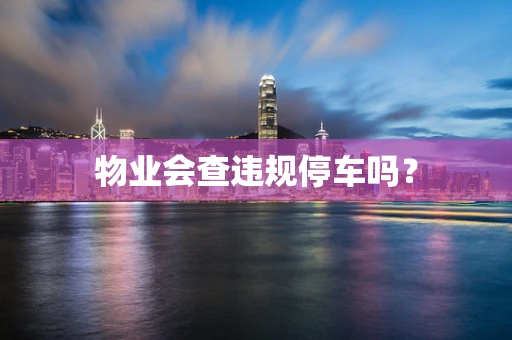 物业会查违规停车吗？