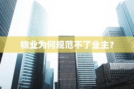 物业为何规范不了业主？