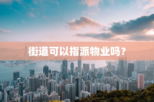 街道可以指派物业吗？