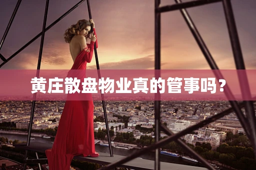 黄庄散盘物业真的管事吗？