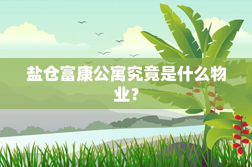 盐仓富康公寓究竟是什么物业？