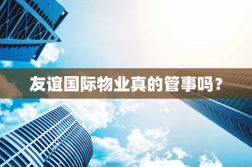 友谊国际物业真的管事吗？