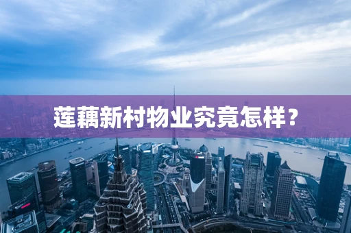 莲藕新村物业究竟怎样？