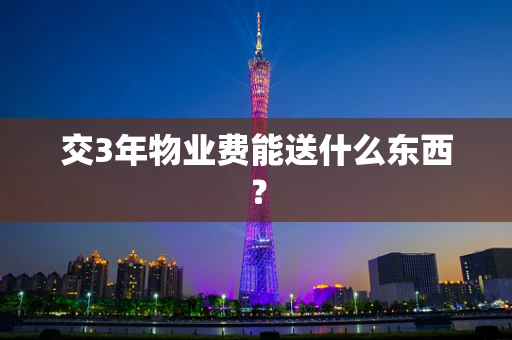 交3年物业费能送什么东西？