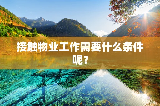 接触物业工作需要什么条件呢？