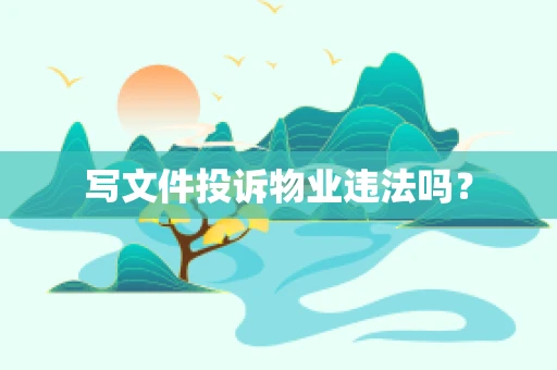 写文件投诉物业违法吗？