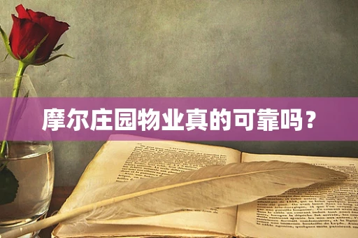 摩尔庄园物业真的可靠吗？
