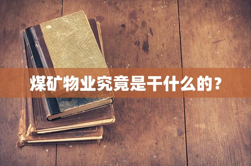 煤矿物业究竟是干什么的？