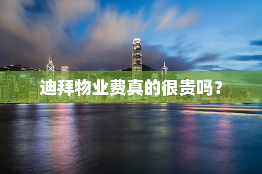 迪拜物业费真的很贵吗？