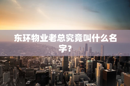 东环物业老总究竟叫什么名字？