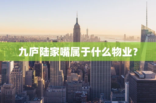 九庐陆家嘴属于什么物业？