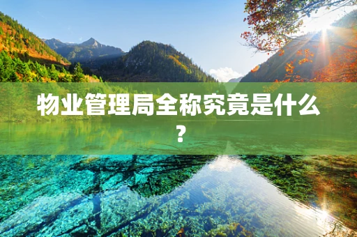 物业管理局全称究竟是什么？