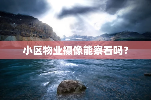 小区物业摄像能察看吗？