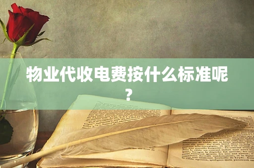 物业代收电费按什么标准呢？