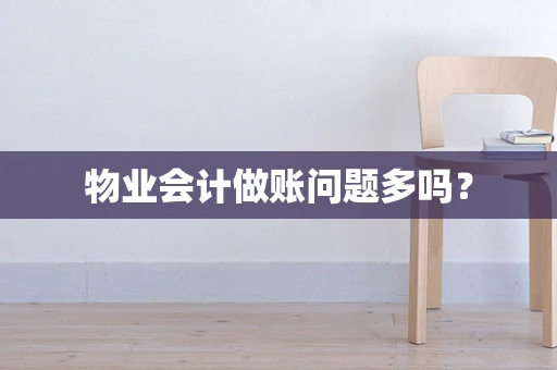 物业会计做账问题多吗？
