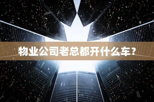 物业公司老总都开什么车？
