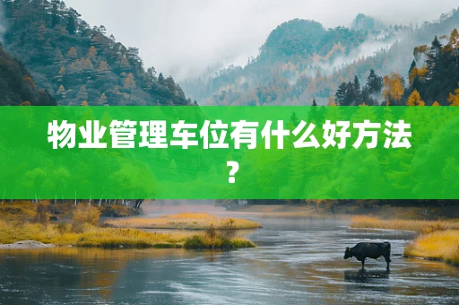 物业管理车位有什么好方法？