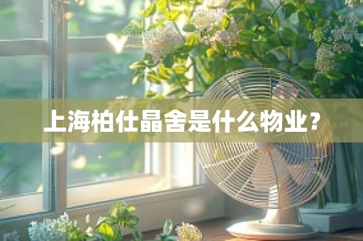 上海柏仕晶舍是什么物业？