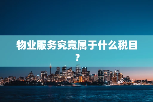 物业服务究竟属于什么税目？