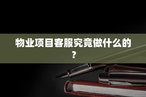 物业项目客服究竟做什么的？