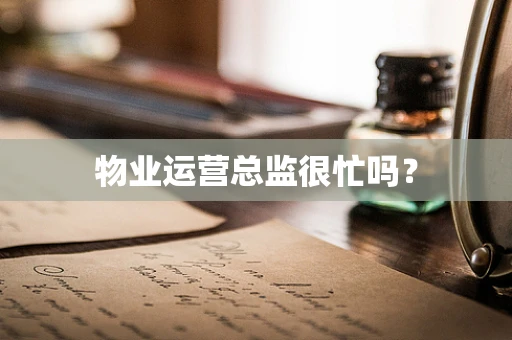 物业运营总监很忙吗？