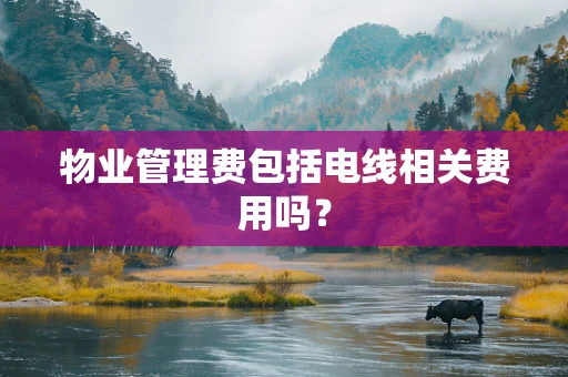 物业管理费包括电线相关费用吗？