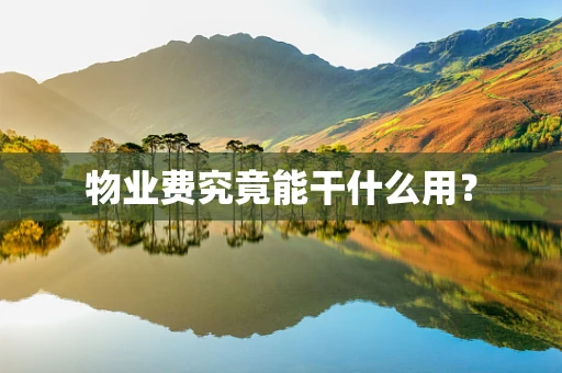 物业费究竟能干什么用？