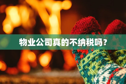 物业公司真的不纳税吗？