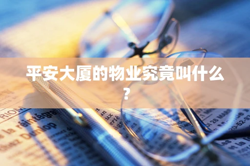 平安大厦的物业究竟叫什么？