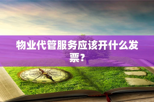 物业代管服务应该开什么发票？