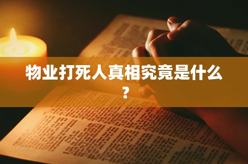 物业打死人真相究竟是什么？